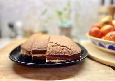 Fehér mákos sütemény kókuszos krémmel